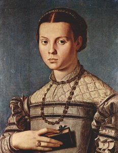 Portrett av en jente med en bok